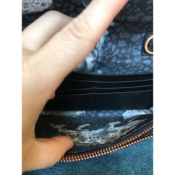 Ted Baker London black leather wallet on chain (missing chain), rose gold - Picture 9 of 11